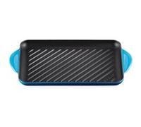 Le Creuset Gril Rectangulaire en Fonte Émaillée, 33 x 22 cm, Azure, 20202324080460