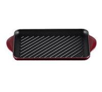 LE CREUSET Gril Rectangulaire en Fonte Émaillée 32x22 cm Garnet Rouge Foncé