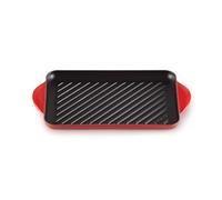 LE CREUSET Gril Rectangulaire en Fonte Émaillée, 33 x 22 cm, Cerise, 20202320600460