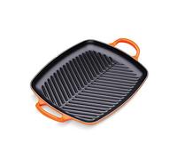 Le Creuset Gril rectangulaire peu profond en fonte émaillée Signature,30 cm, Volcanique, 20201300900422