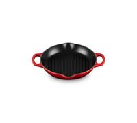 Le Creuset Gril rond profond en fonte émaillée Signature avec poignée d'assistance, 25 cm, Cerise, 20208250600422, 9.75"
