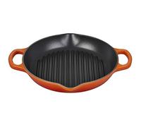 Le Creuset Gril rond profond en fonte émaillée Signature avec poignée d'assistance, 25 cm, Volcanique, 20208250900422