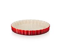 LE CREUSET Héritage Moule à Tarte, Céramique, 24 cm, 1,12 kg, Cerise, 71120240600001