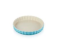 Le Creuset Héritage Moule à Tarte, Céramique, 28 cm, 1,82 kg, Bleu Caraïbes, 71120281700001
