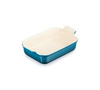 Le Creuset Héritage Plat Rectangulaire, Céramique, 26 cm, 2,4 L, Deep Teal, 71102266420001