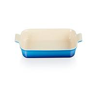 Le Creuset Héritage Plat Rectangulaire, Céramique, 32 cm, 2,31 kg, Azure, 71102322200001
