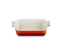 Le Creuset Héritage Plat Rectangulaire, Céramique, 32 cm, 2,31 kg, Cerise, 71102320600001