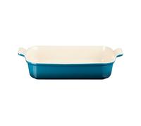 Le Creuset Héritage Plat Rectangulaire, Céramique, 32 cm, 2,31 kg, Deep Teal, 71102326420001