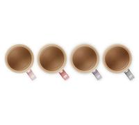 LE CREUSET Lot de 4 tasses en grès, 350 ml, Metallics Rosé (mousseline rose/quartz rose/violet/gris perle) 69113358129031