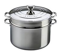 Le Creuset Marmite à Pâtes avec Passoire, Ø 26 cm, Acier Inoxydable 3-Ply