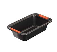 Le Creuset Moule à Cake Rectangulaire Anti-Adhérent, Rectangulaire, 23,5 x 13,5 cm, Résistant au Levain, en Acier Siliconé, Anthracite/Orange, 94100329000000