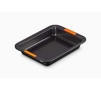 Le Creuset Moule à Manqué Rectangulaire Anti-Adhérent 28 cm, Résistant au Levain, en Acier Siliconé, Anthracite/Orange, 94101600000000