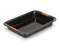 Le Creuset Moule à Manqué Rectangulaire Anti-Adhérent 33 x 23 cm, Résistant au Levain, en Acier Siliconé, Anthracite/Orange, 94101039000000