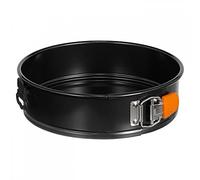 LE CREUSET Moule à Manqué Rond Fond Amovible 24 cm, Résistant au Levain, en Acier Siliconé, Anthracite/Orange, 46091240010000