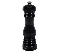 Le Creuset Moulin à Poivre Classique Réglable, Plastique ABS Résistant aux Éclats, Anticorrosion, 21 cm, Onyx, 96001900140000, Schwarz Glänzend