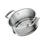 Le Creuset Panier Vapeur, 20 cm, Inox 3-ply, Convient aux Casseroles et Faitouts de 20 cm, Avec Poignées, Argenté,96202420000000