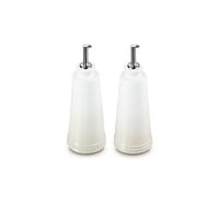 Le Creuset PG8042-10716 Signature Ensemble huile et vinaigre en grès Meringue 300 ml
