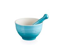 Le Creuset Pilon et Mortier, Céramique, 300 ml, 11,5 cm, 360 g, Bleu Caraïbes, 81209301700003