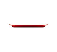 LE CREUSET Gril rectangulaire lisse en fonte émaillée 32 x 22 cm Rouge