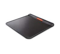 Le Creuset Plaque à Pâtisserie Anti-Adhérente, Double Paroi, 38 x 35,5 cm, Résistant au Levain, en Acier Siliconé, Anthracite/Orange, 94102115130000