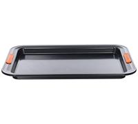 Le Creuset Plaque à Roulés Rectangulaire Anti-Adhérente 33 cm, Résistant au Levain, en Acier Siliconé, Anthracite/Orange, 94102201000000