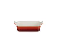 Le Creuset – Plat rectangulaire Héritage – Céramique 26 cm 2,4 L – Cerise