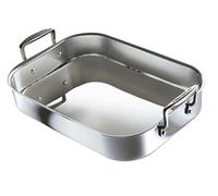 Le Creuset Plat à Rôtir, 35 x 25 x 7 cm, Inox 3-ply, Rectangulaire, Poignées d'assistance, Argenté,96102270000000
