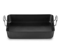 LE CREUSET Plat à Rôtir Anti-Adhérent en Fonte d'Aluminium, 35 x27 cm, Anthracite/Argenté,52104350010101
