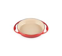 LE CREUSET Plat à Tarte Tatin en Fonte Émaillée, Ovale, 25 cm, 2,13 kg, Cerise, 20129250602460