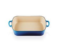 Le Creuset Plat Signature Rectangulaire en Fonte Émaillée, 33 cm, 4,9 L, 3,85 kg, Azure, 20184332202422