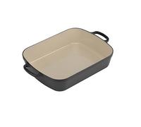 Le Creuset Plat Signature Rectangulaire en Fonte Émaillée, 33 cm, 4,9 L, 3,85 kg, Noir Mat, 20184330002422