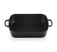 Le Creuset Plat Signature Rectangulaire en Fonte Émaillée, 37 cm, 6,6 L, 4,74 kg, Noir Mat, 20184370000422