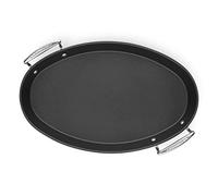 Le Creuset Poêle à Poisson Anti-Adhérente Ovale en Fonte d'Aluminium, 40 cm, Anthracite/Argenté,52105400010101