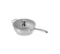 Le Creuset Poêle de Chef Anti-Adhérente en Acier Inoxydable avec Couvercle, 24 cm, 96601424001700
