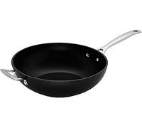 Le Creuset, Poêle Wok Anti-Adhérente en Aluminium Forgé, Ø 26 cm, Sans PFOA, Compatible avec Toutes Sources de Chaleur (y Compris Induction), Anthracite/Argenté