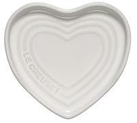 Le Creuset Repose-cuillère en grès en forme de cœur Blanc 12,7 cm