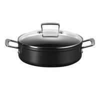 Le Creuset Rondeau anti-adhérent Les Forgées avec couvercle en verre - 28 cm