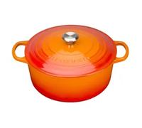 Cocotte Signature en fonte émaillée ronde 24 cm orange Volcanique