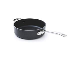 Le Creuset, Sauteuse à Bord Droit Anti-Adhérente, Ø 26 cm, Sans PFOA, Compatible avec Toutes Sources de Chaleur (y Compris Induction), Anthracite/Argenté