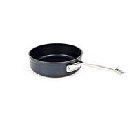 Le Creuset, Sauteuse à Bord Droit Anti-Adhérente, Ø 20 cm, Sans PFOA, Compatible avec Toutes Sources de Chaleur (y Compris Induction), Anthracite/Argenté