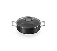 Le Creuset Rondeau Les Forgées anti-adhérent avec couvercle en verre 28 cm