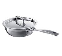 Le Creuset Sauteuse du Chef Anti-adhérente avec Couvercle, 24 cm, Inox 3-ply, Argenté,96201424001000