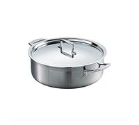 Le Creuset Sauteuse en Acier Inoxydable, 3-Ply, 28 cm, 96100928000000, Silver