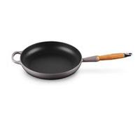 LE CREUSET Sauteuse en fonte émaillée avec manche en bois 28 cm Flint Gris G