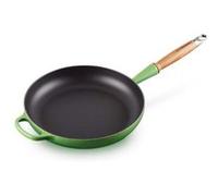 Le Creuset Sauteuse en fonte émaillée 28 cm avec manche en bois Vert