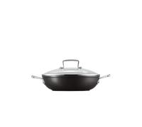 Le Creuset Sauteuse Provençale Anti-Adhérente en Aluminium Forgé avec Couvercle, 24 cm, Anthracite/Argenté,51107240010502