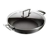Le Creuset Sauteuse Provençale Anti-Adhérente en Aluminium Forgé avec Couvercle, 24 cm, Anthracite/Argenté,51107240010502