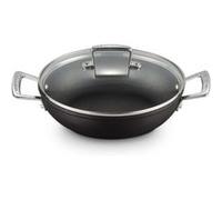 Le Creuset Sauteuse Provençale Anti-Adhérente en Aluminium Forgé avec Couvercle, 26 cm, Anthracite/Argenté,51107260010502
