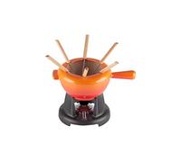Le Creuset Service à Fondue en Fonte Émaillée avec manche en fonte, 2 L, Volcanique, 60020000902460