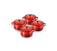 Le Creuset Set 4 Mini Cocottes 10 Cerise 79212100600100